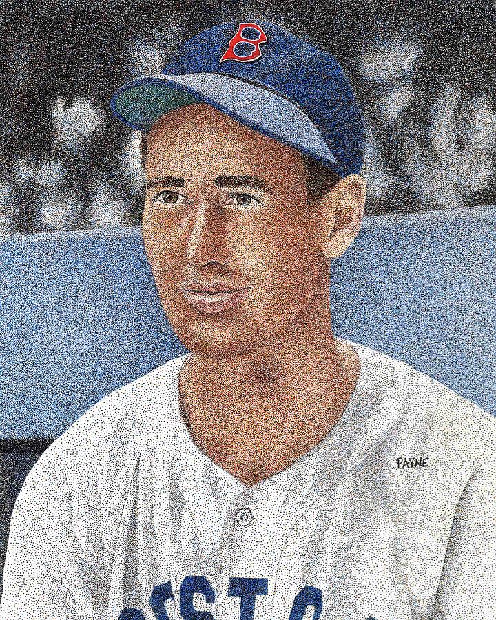 Ted Williams Drawing by Rob Payne