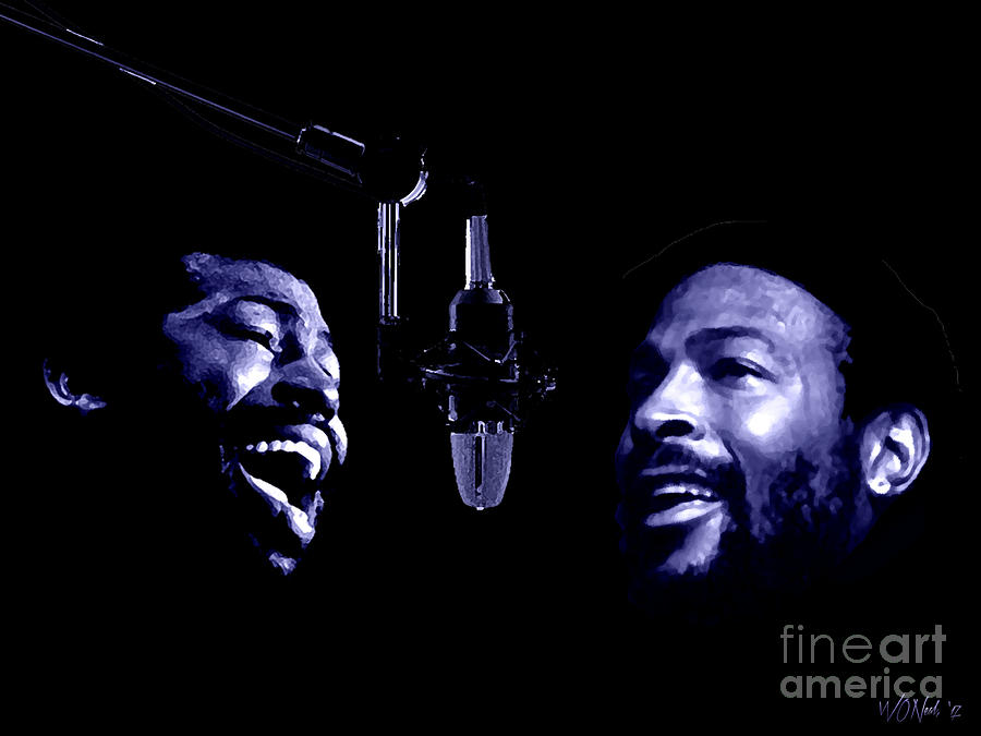 Marvin Gaye Digital Art - Teddy and Marvin by Walter Neal