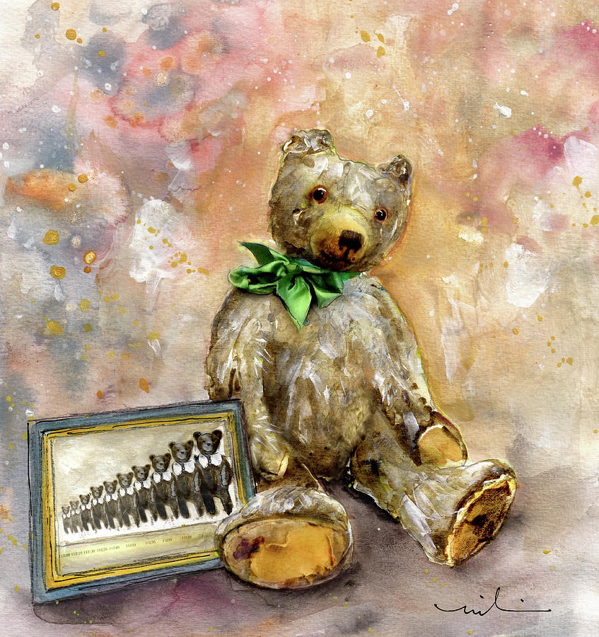 Teddy bear Growler At Newby Hall Painting by Miki De Goodaboom