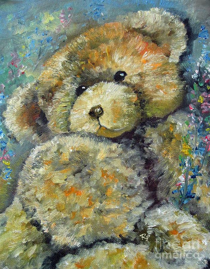 Teddy Bear Painting by Ryn Shell