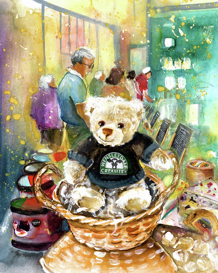 Teddy Bear Wensley At Wensleydale Creamery Painting by Miki De Goodaboom