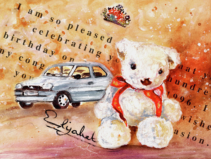 Teddy Bear William Painting by Miki De Goodaboom