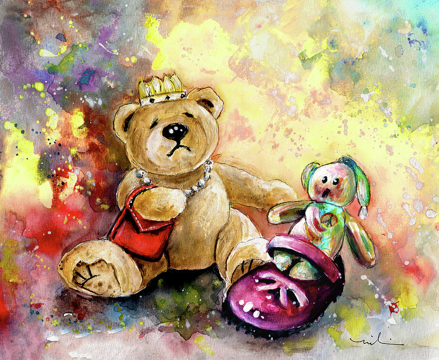 Teddy Bears In Helmsley Painting by Miki De Goodaboom