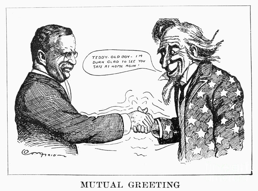 Teddy Roosevelt Cartoon Photograph by Granger