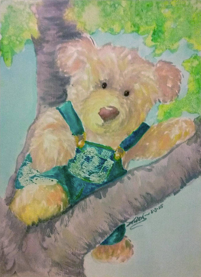Tree Painting - Teddy Tree by Keith Piccolo