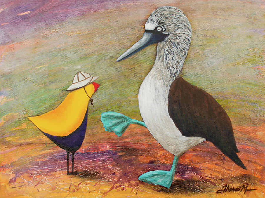 Ted's Blue Footed Friend Painting by Therese Misner - Fine Art America