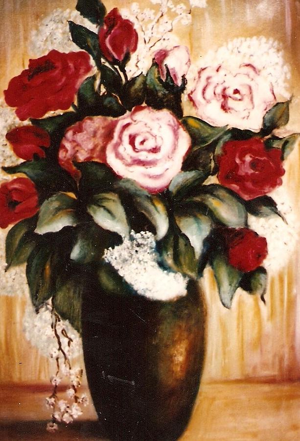 Teds Flowers Painting by Jordana Sands
