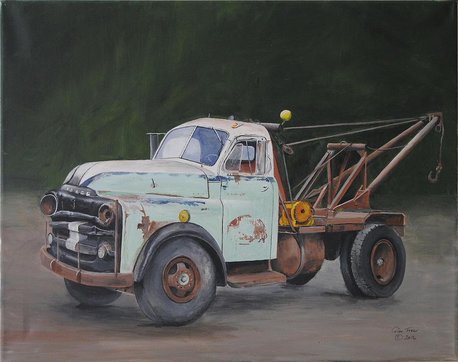 Vintage Painting - Teds truck by Glen Frear