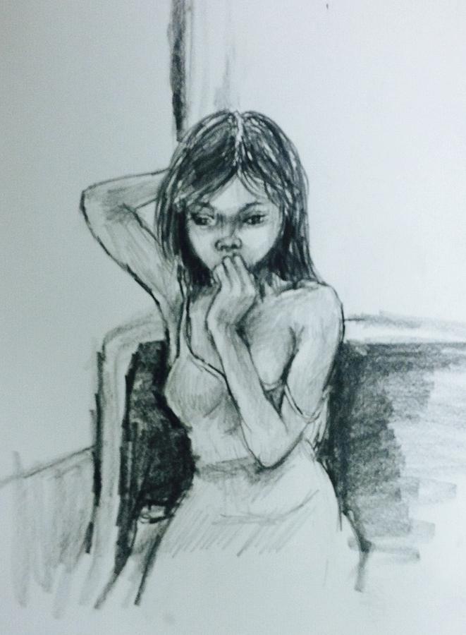 Teen girl Drawing by Hae Kim