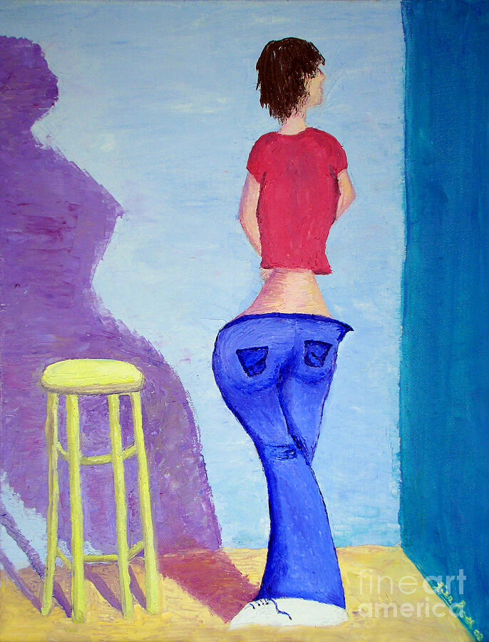 Teen with a Tude Painting by Lisa Rose Musselwhite
