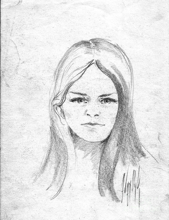 Teenage Girl Drawing by Anthony Vandyk | Fine Art America