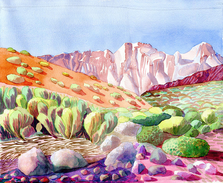 Mountain Painting - Teide Plateau Tenerife  by Elizabetha Fox