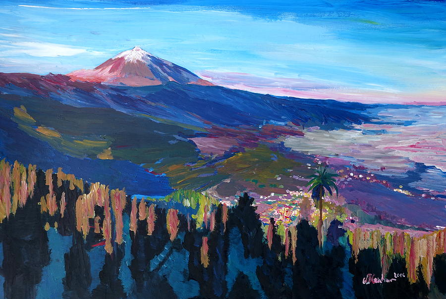 Canary Painting - Teide Tenerife Spain Canary Islands Astonishing  by M Bleichner