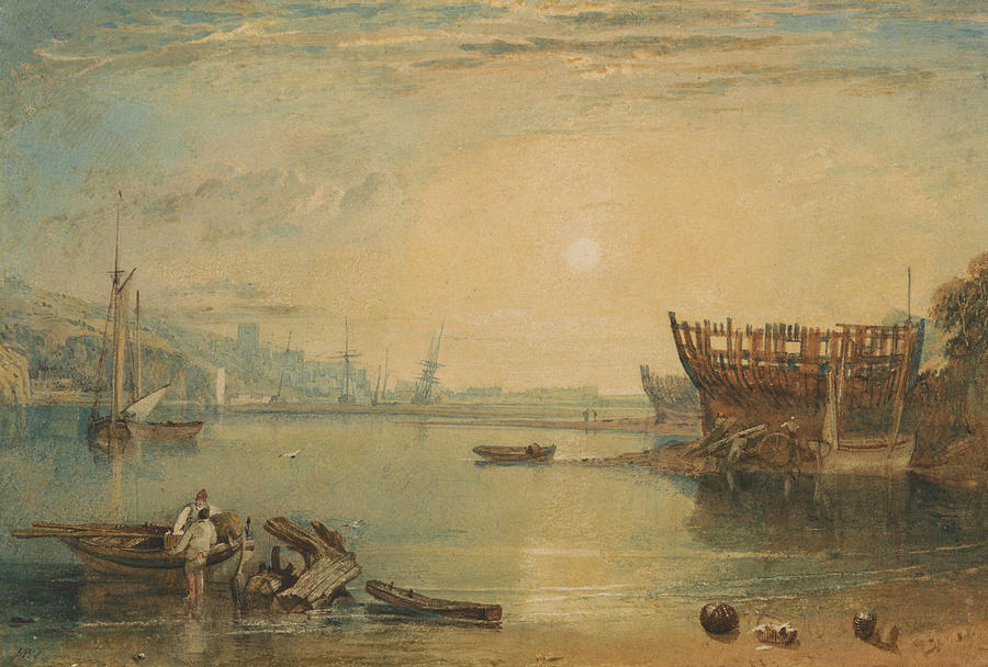 Boat Painting - Teignmouth Devonshire by Joseph Mallord William Turner