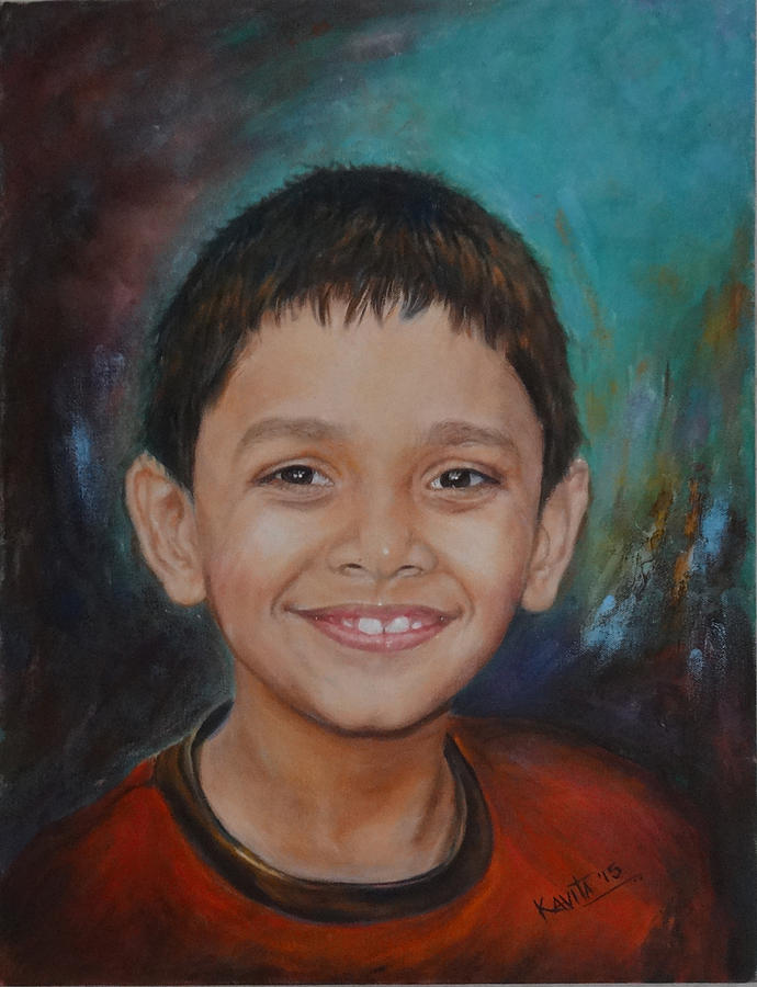 Tejus H Painting by Kavita Vardhan