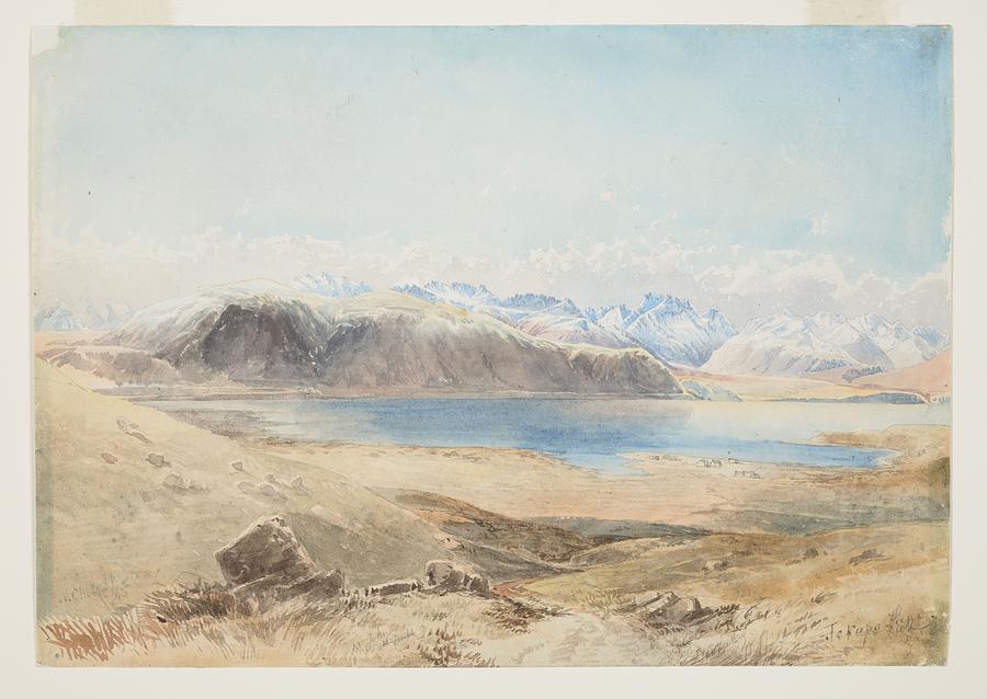 Tekapo Lake., 1866, by Nicholas Chevalier. Painting by Celestial Images