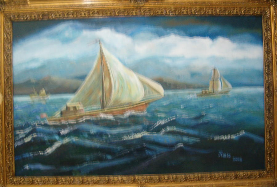 Landscape Painting - Tekne 9 by Fahrettin Oktay Landscape Painting - Tekne 9 by Fahrettin Oktay