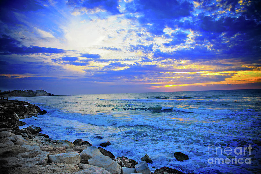 Tel Aviv Beach Sunset Photograph