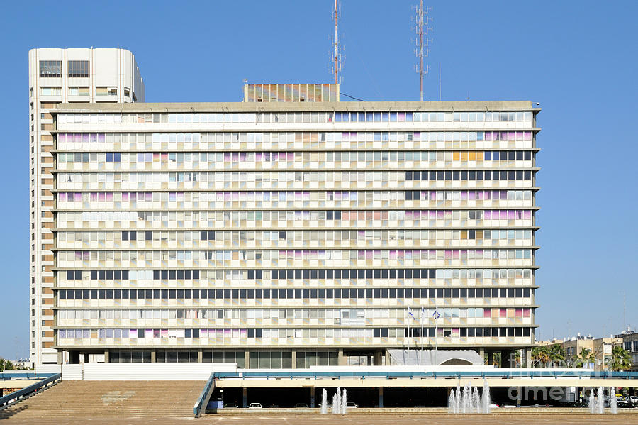 Tel Aviv, city hall, Yitzhak Rabin square Photograph by Ilan Rosen ...