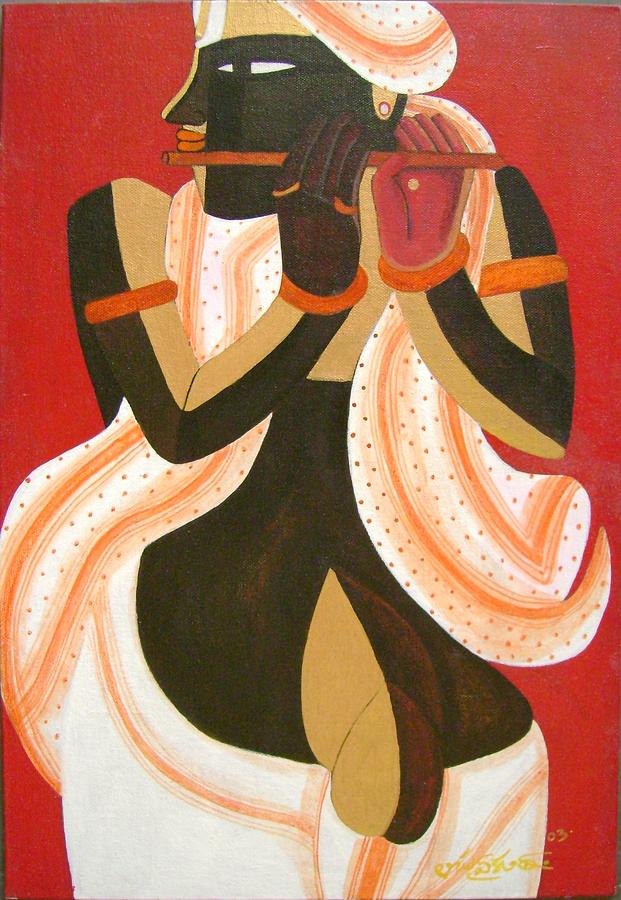 Thota Vaikuntam Painting - Telangana Man by Thota Vaikuntam