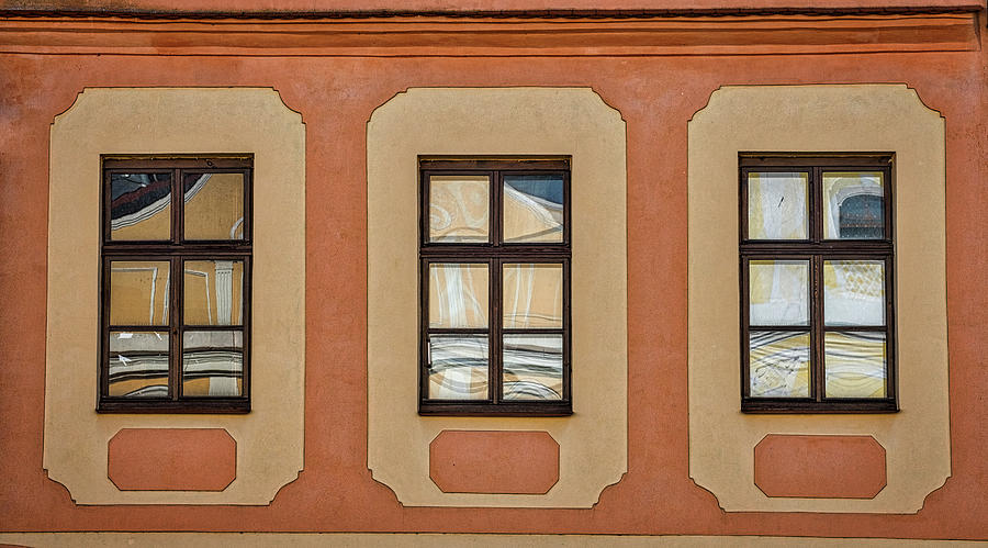 Telc Window Reflections - Czechia Photograph by Stuart Litoff