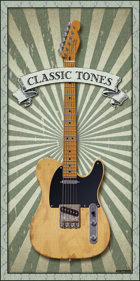 Telecaster Classic Tones Digital Art by WB Johnston