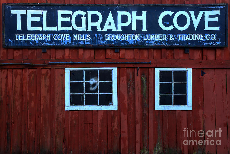 Telegraph Cove Wooden Sign Photograph by Adam Jewell