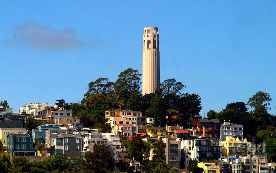 San Francisco Coit Tower and Telegraph Hill In California Photograph by Michael Hoard