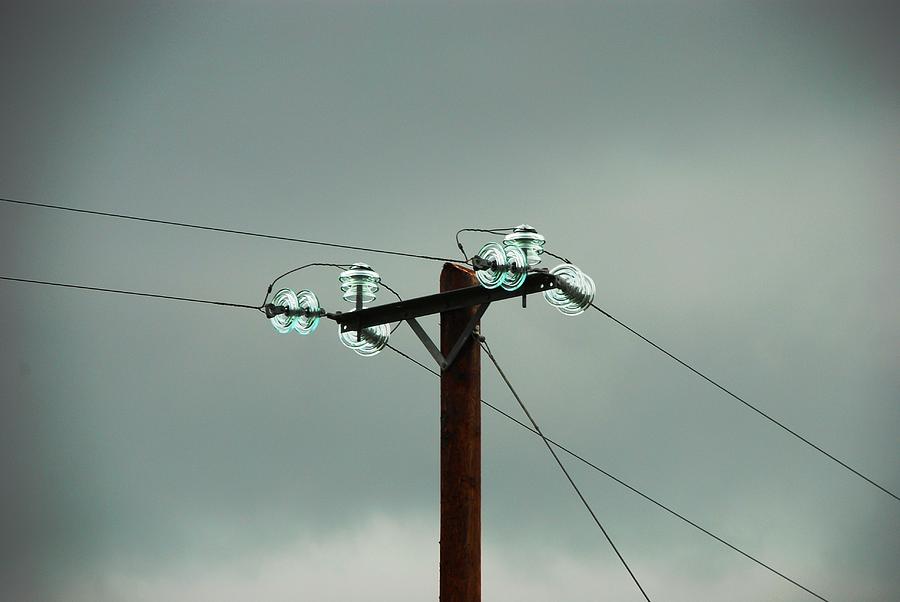 Insulator Photograph - Telegraph Lines by Norma Brock