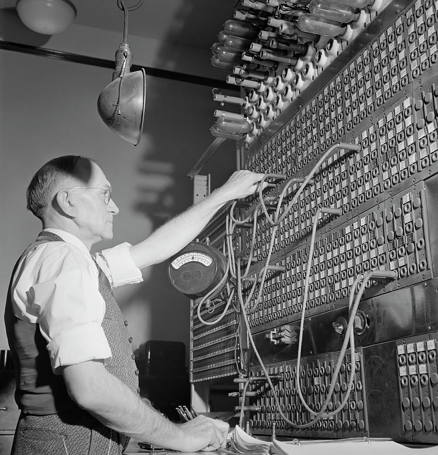 Telegraph Switchboard Operator 1943 Photograph by Daniel ...