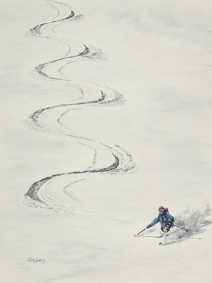 Telemark on Williams Peak Painting by Link Jackson
