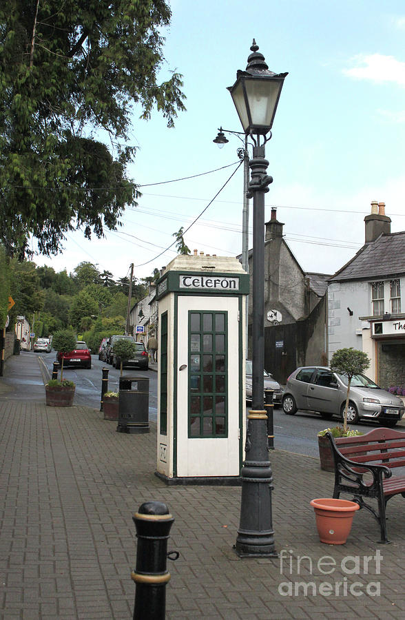 Telephone Box in Enniskerry Village, County Wicklow, Ireland Photograph by Doc Braham