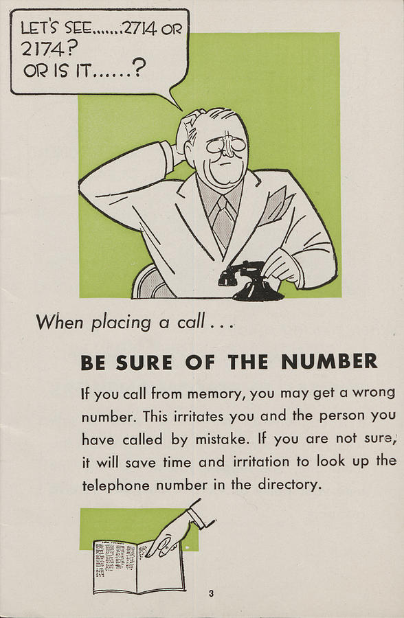 Telephone Etiquette Employee Manual Photograph by Chicago and North Western Historical Society