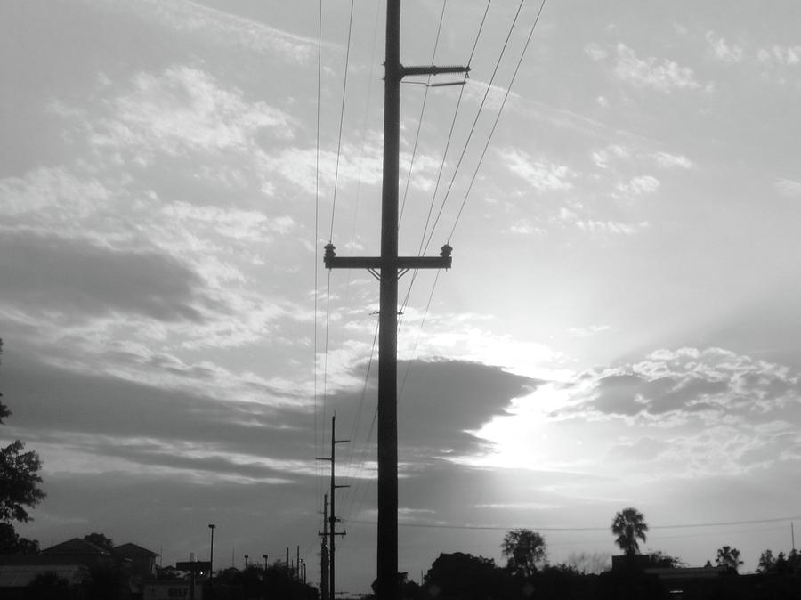 Telephone poles sunset Photograph by WaLdEmAr BoRrErO