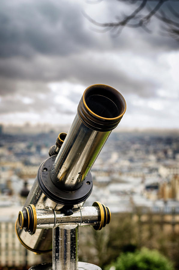 Paris Photograph - Telescope at the Sacre-Coeur Viewpoint by Pablo Lopez