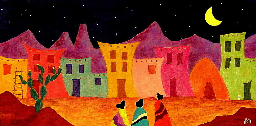 Santa Fe Painting - Telling Secrets by John Blake