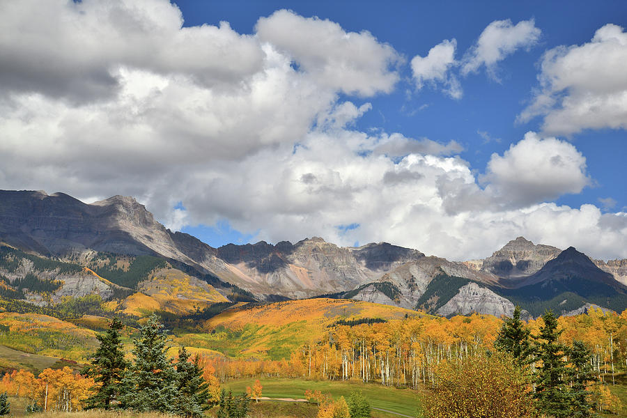 Telluride Skyline Fall Colors Photograph by Ray Mathis