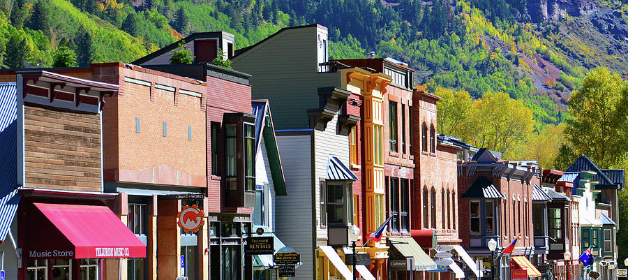 Telluride Town store fronts Photograph by David Lee Thompson