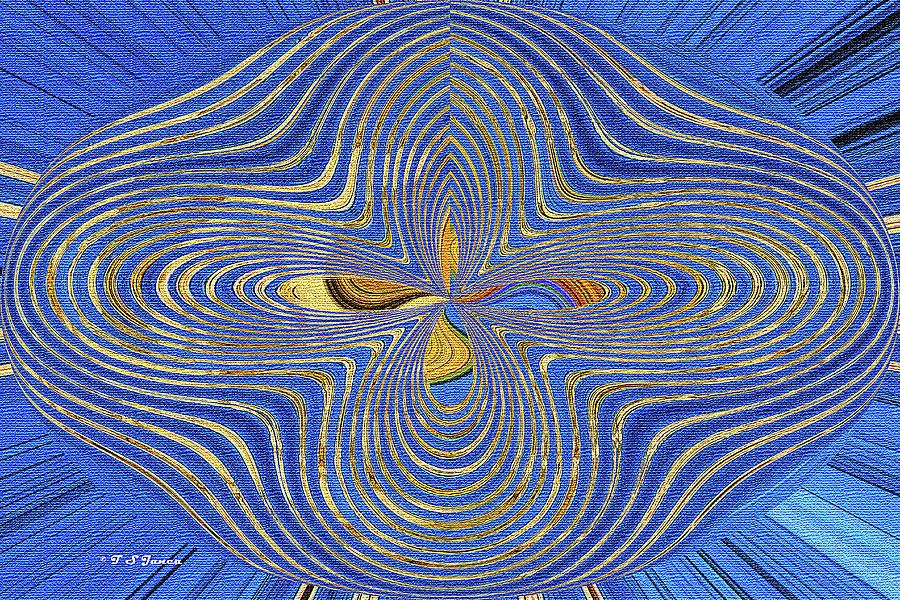 Tempe Town Lake Abstract Waves #10 Digital Art by Tom Janca