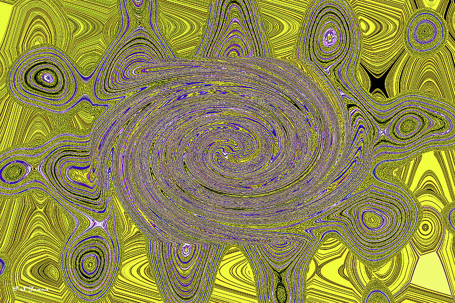 Tempe Town Lake Abstract Waves #7 Digital Art by Tom Janca