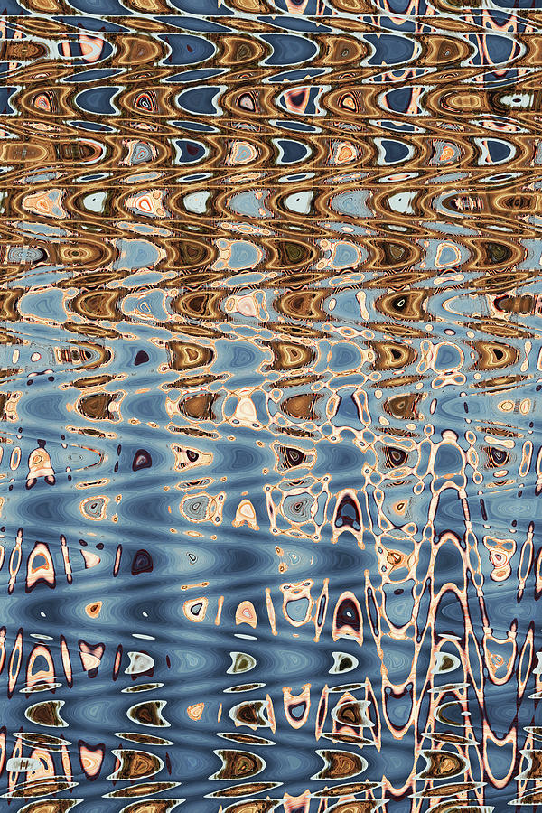 Tempe Town Lake Orange Floats Digital Art by Tom Janca