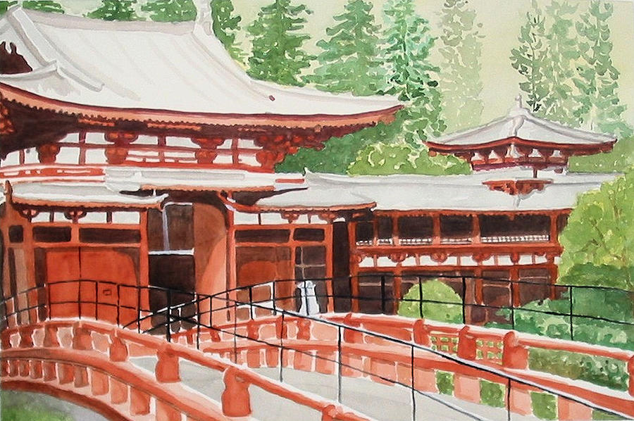 Temple Bridge Painting by Gerald Carpenter