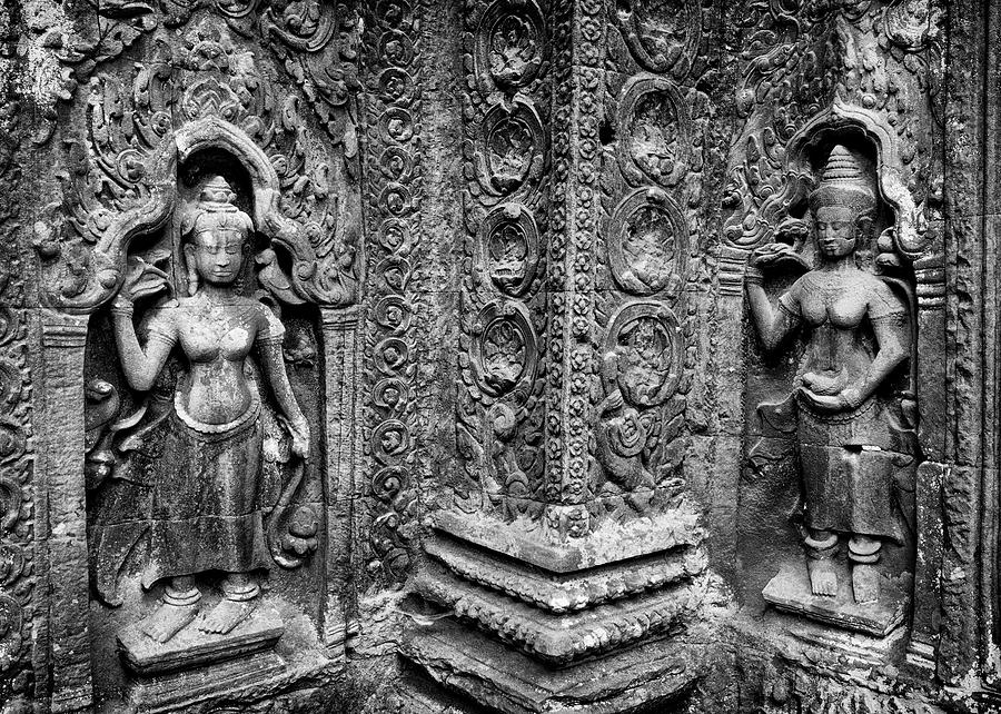 Temple Carvings Photograph by Stephen Stookey