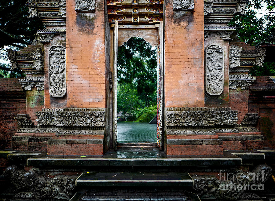 Bali Temple Door Photograph