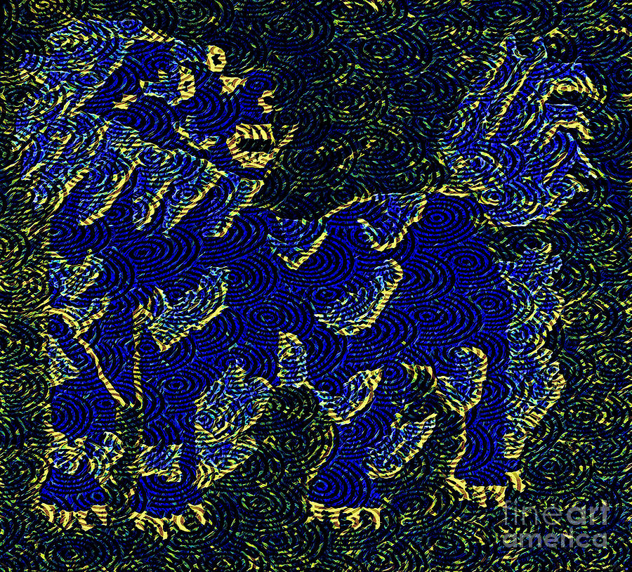 Temple Guard Mixed Media - Temple Guard by Lita Kelley Temple Guard Mixed Media - Temple Guard by Lita Kelley