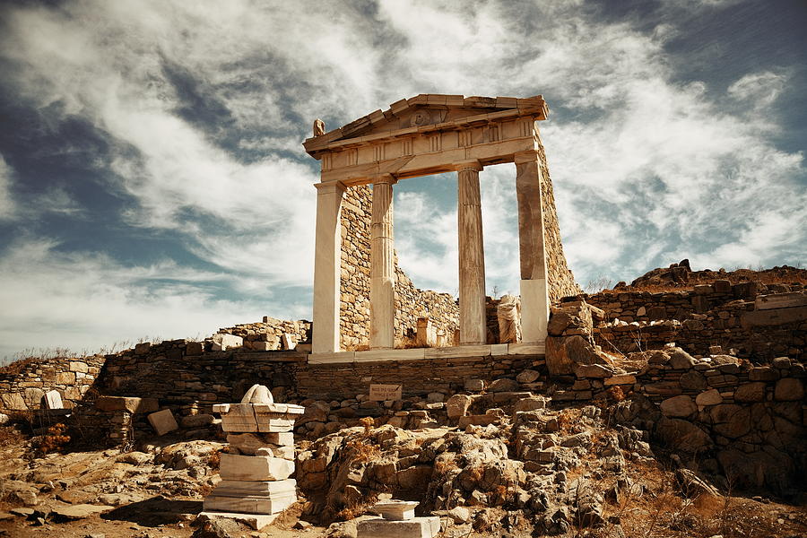 Temple in Delos Photograph by Songquan Deng