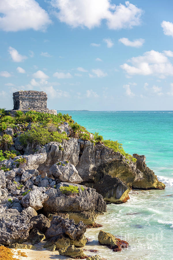 Mayan Photograph - Temple in Tulum, Mexico by Jess Kraft