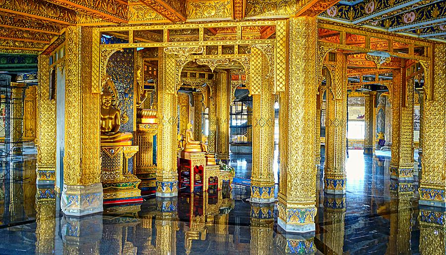 Temple Interior of Gold Photograph by Ian Gledhill