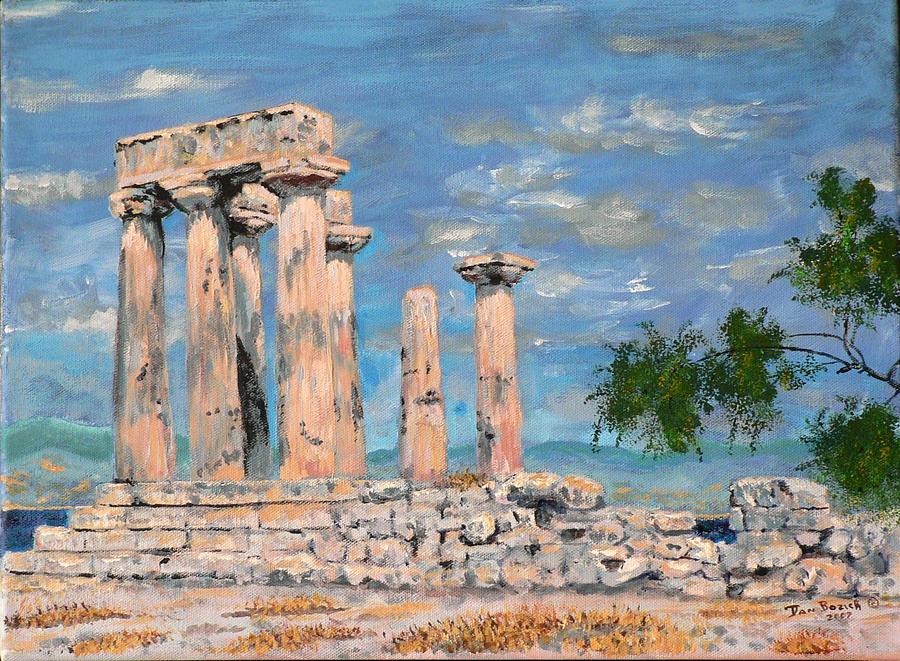 Landscape Painting - Temple of Apollo by Dan Bozich Landscape Painting - Temple of Apollo by Dan Bozich