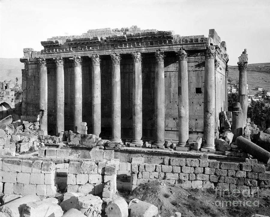 Temple Of Bacchus, Baalbek, Early 20th Photograph by Science Source